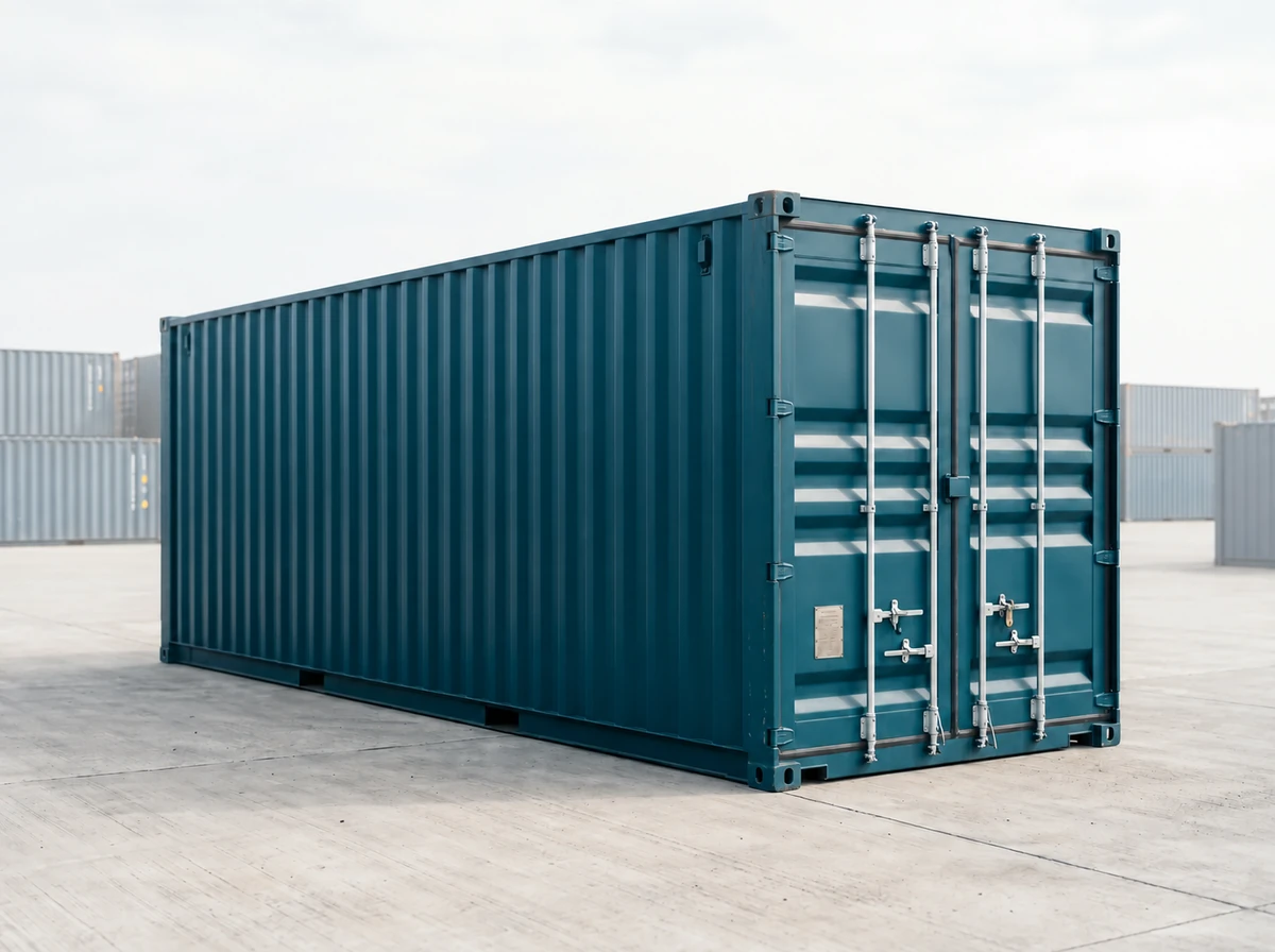 Sealed shipping container ready for export
